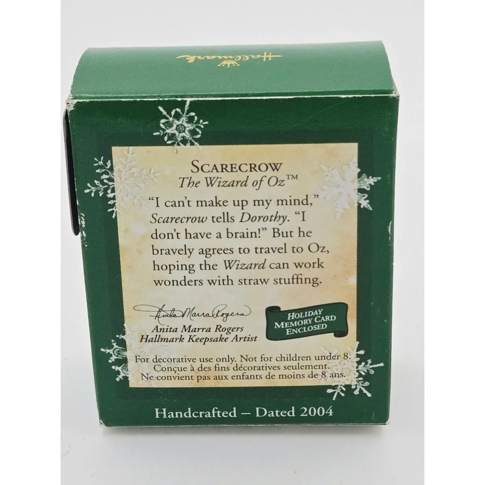 Hallmark Keepsake 2004 The Wizard of Oz Scarecrow Miniature Ornament with Box